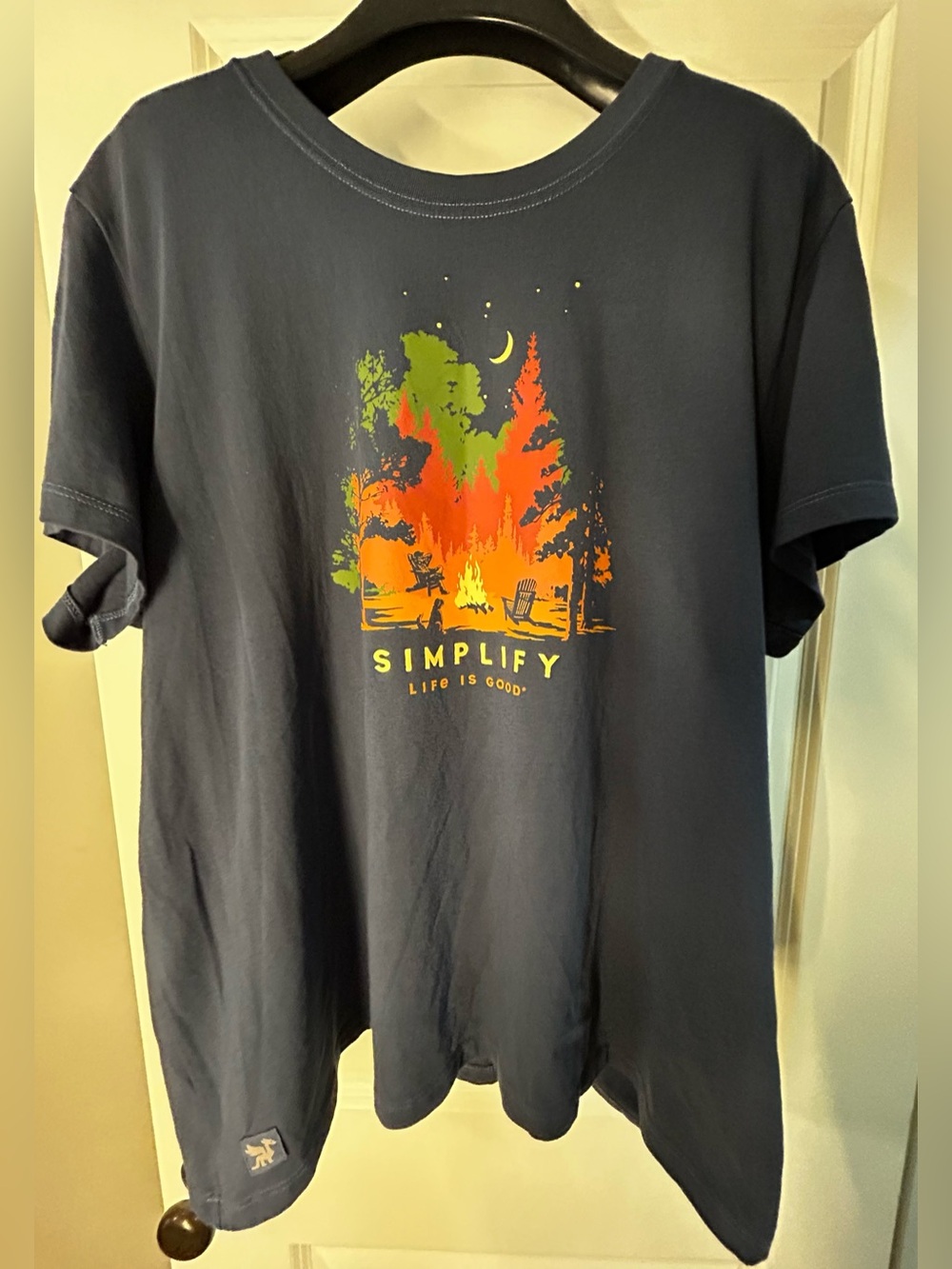 Women's Life is Good Camping Simplify Short Sleeve XL Shirt